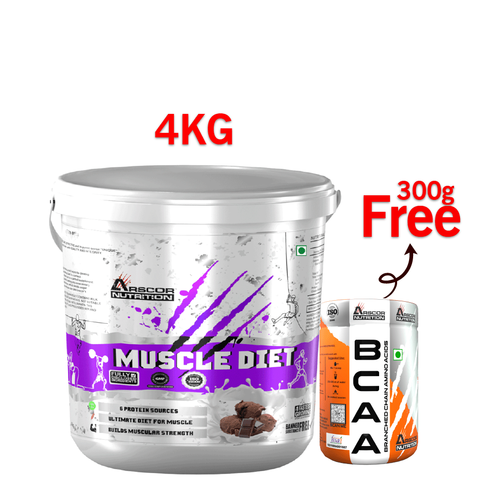 Muscle Diet – Lean Muscle Gainer Powder with Protein, Carbs & Creatine - Arscor Nutrition -